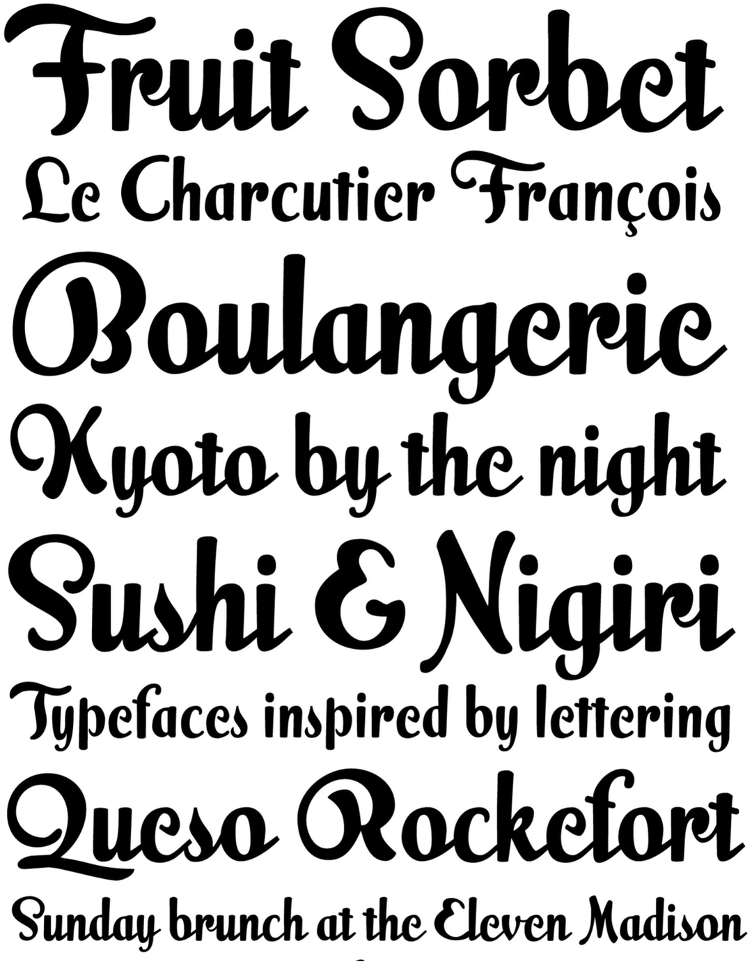 Specimen Milk Script