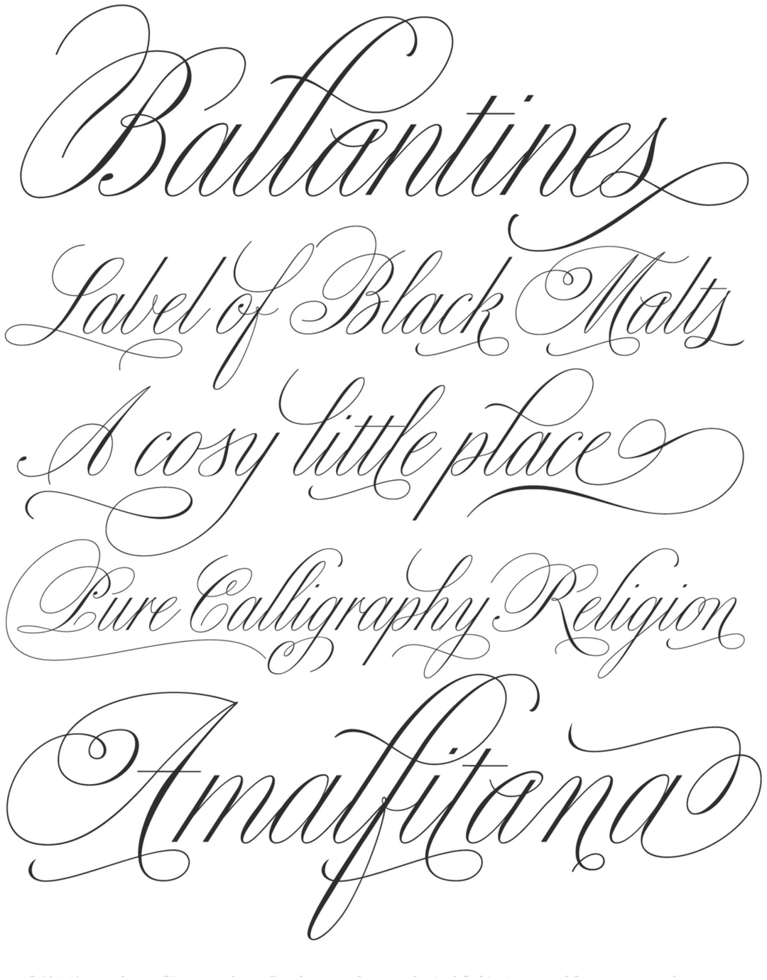 Specimen Bellissima Script
