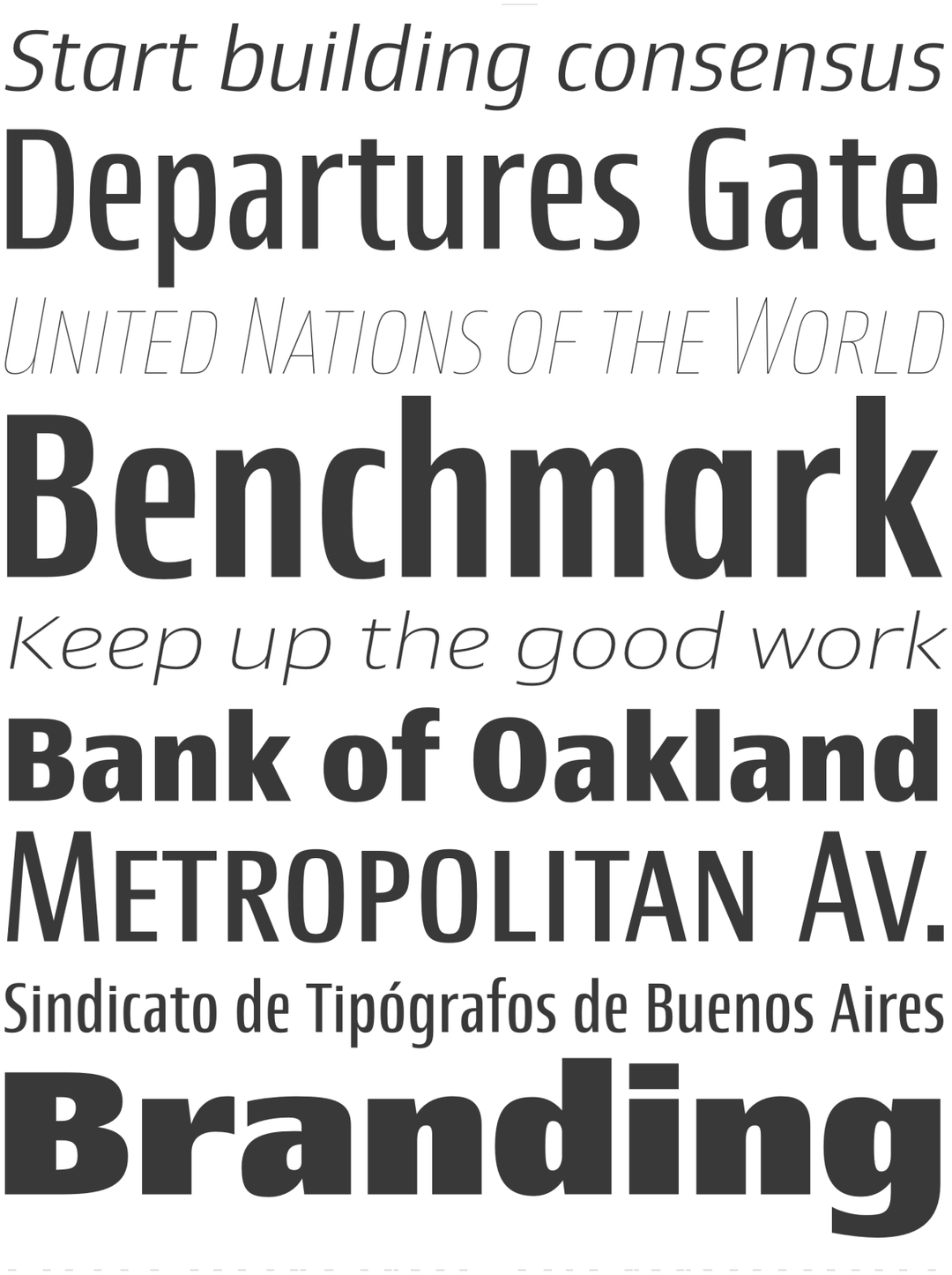 Specimen Newbery Sans