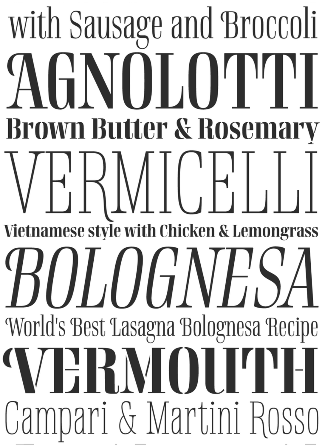 Specimen Rigatoni