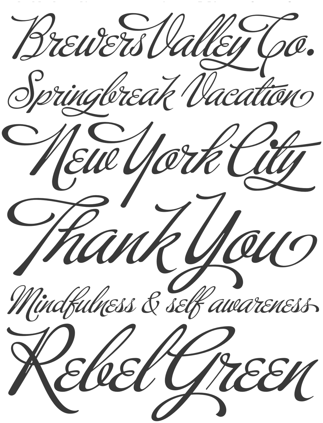 Specimen Buffet Script