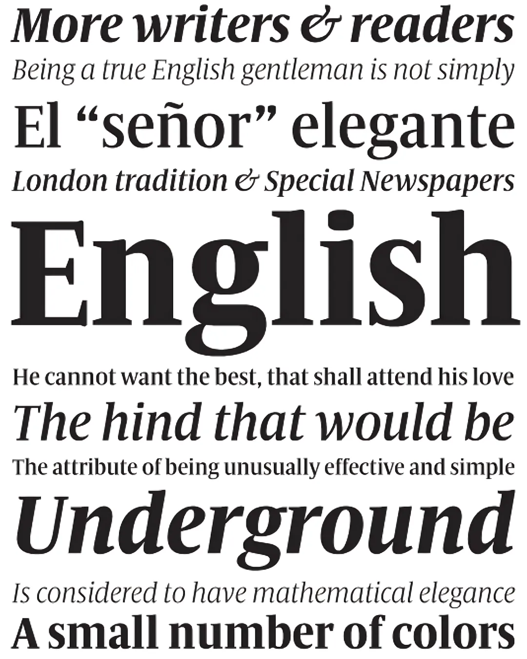 Specimen Sunday Times Modern