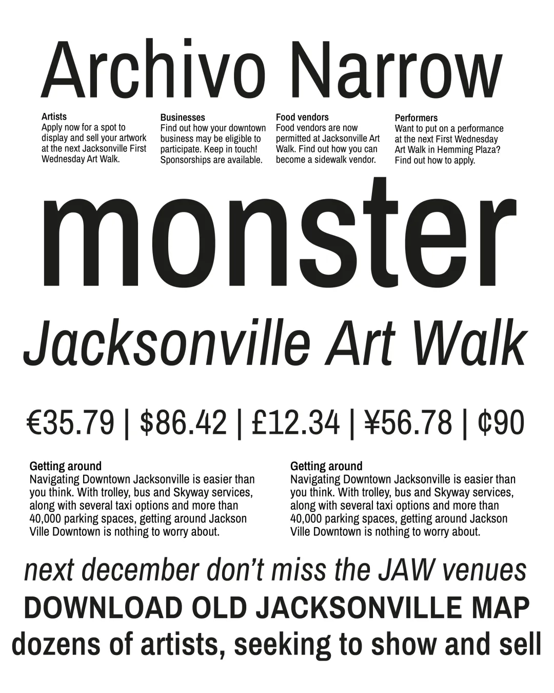 Specimen Archivo Narrow
