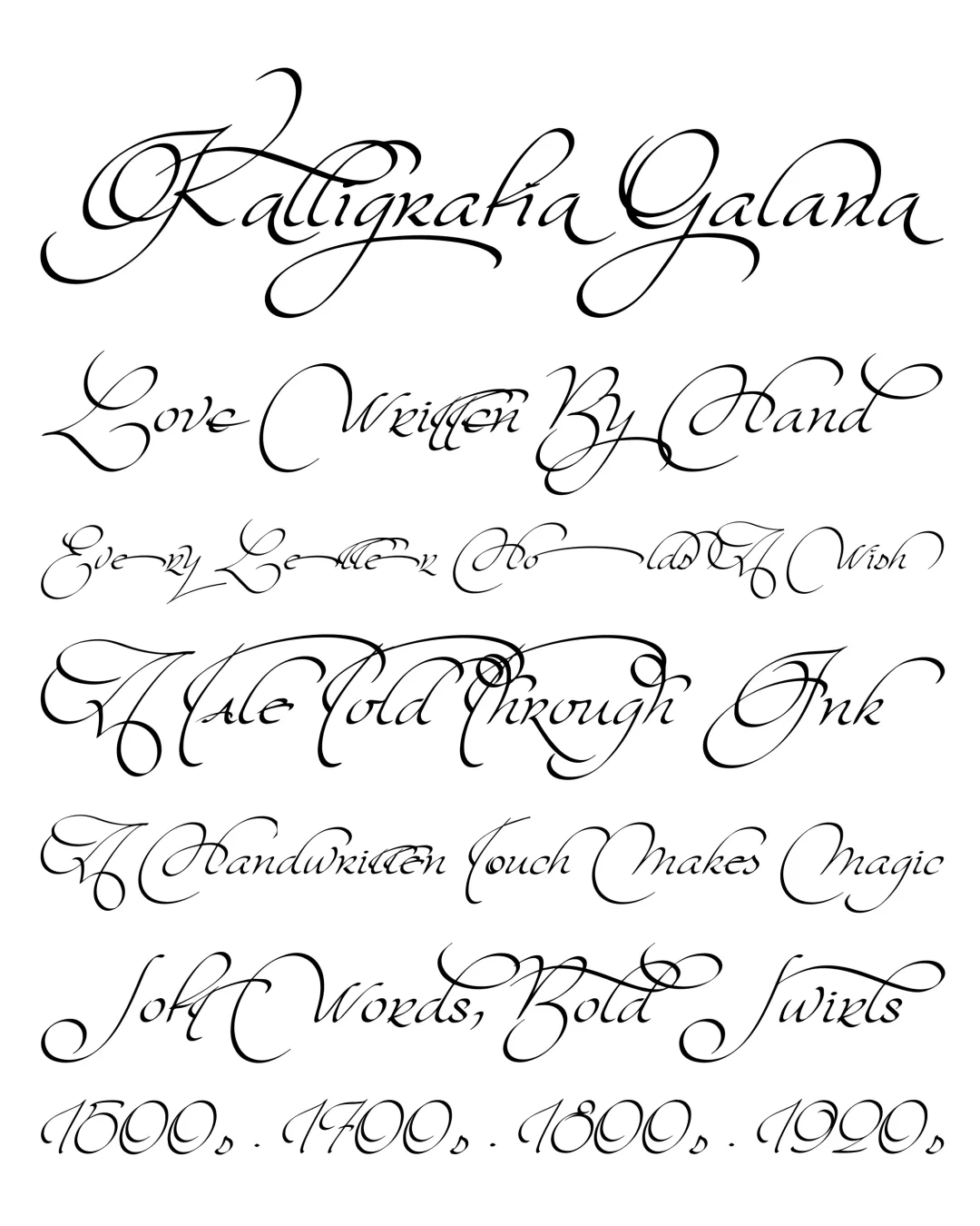 Specimen Kaligrafia Galana