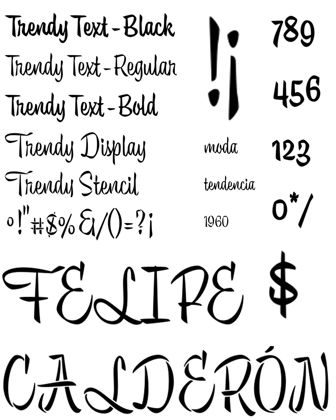 Specimen Trendy Script