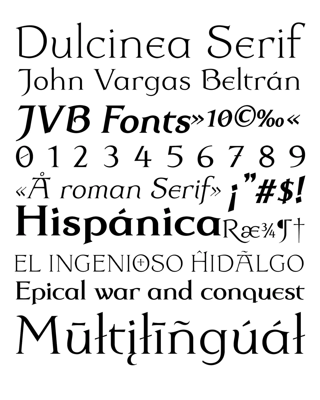 Specimen Dulcinea Serif
