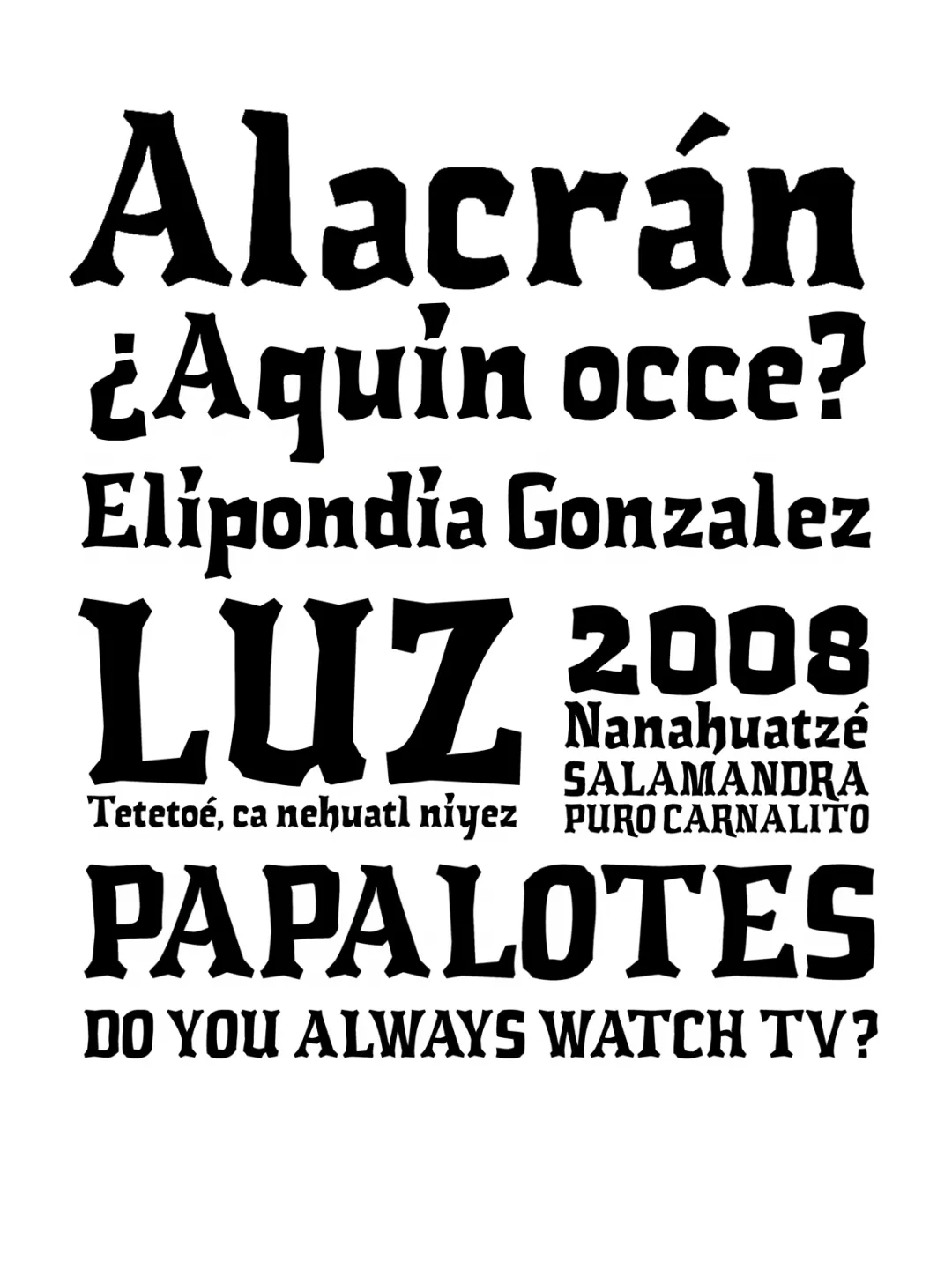 Espécimen Tipográfico