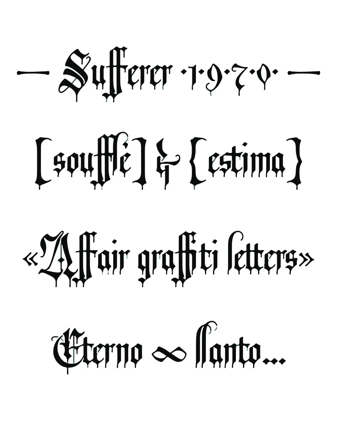 Specimen Revólver Blackletter